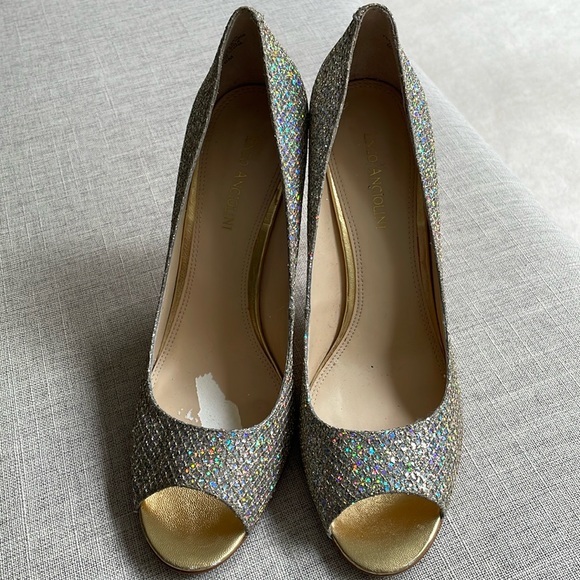 Enzo Angiolini crystal peep toe pump size 9 - Picture 2 of 12